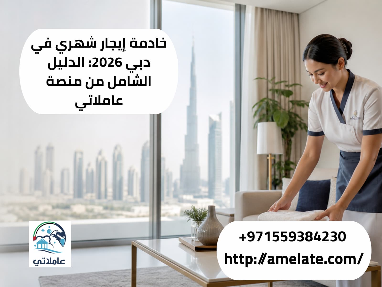 خادمة إيجار شهري في دبي 2026: الدليل الشامل من منصة عاملاتي