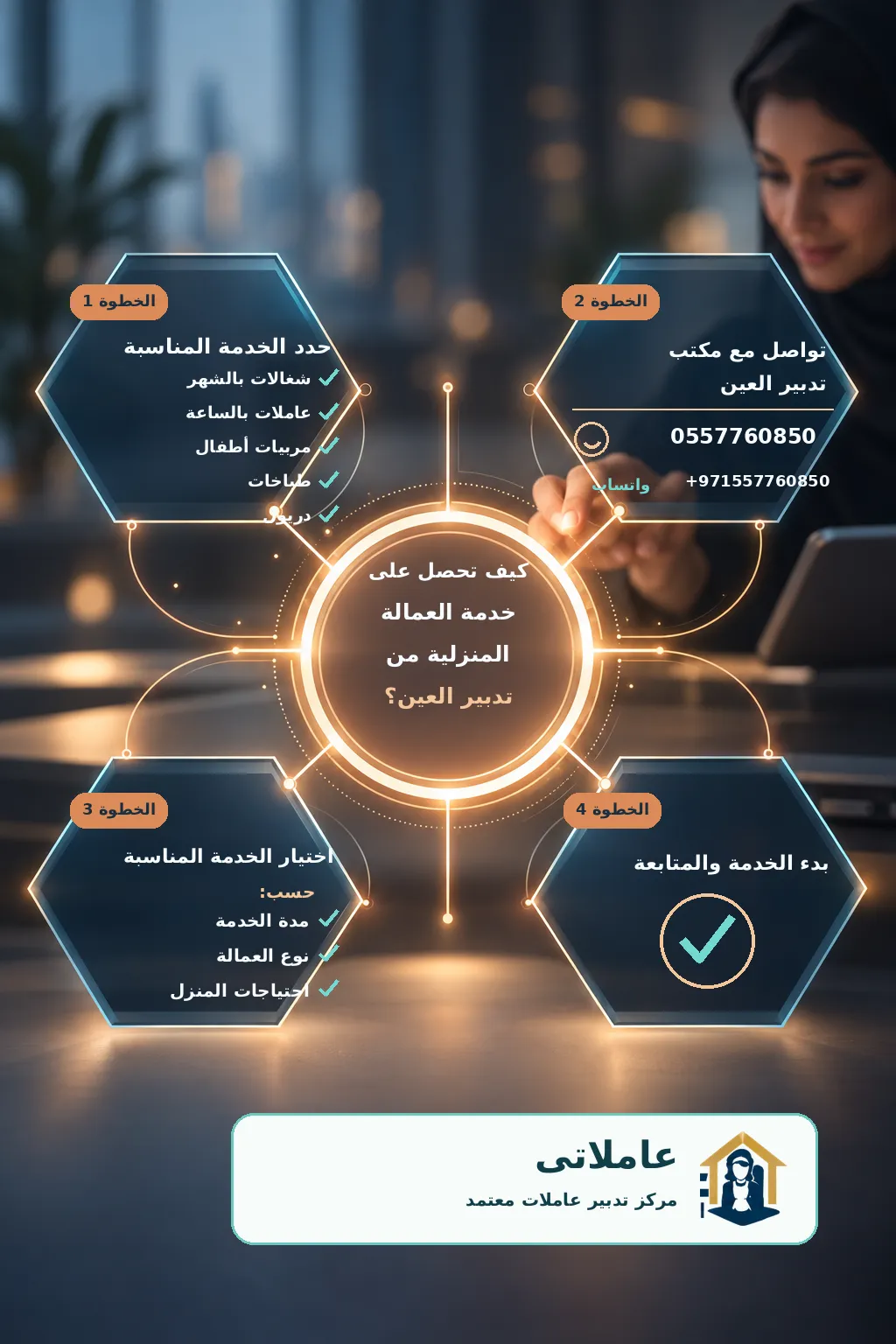 تدبير العين 0557760850 عاملاتي